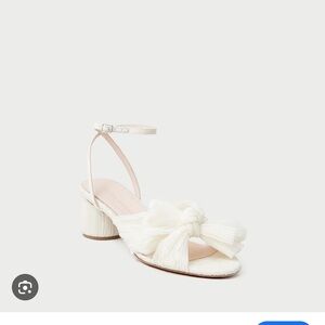 Loeffler Randall White Bow Sandals